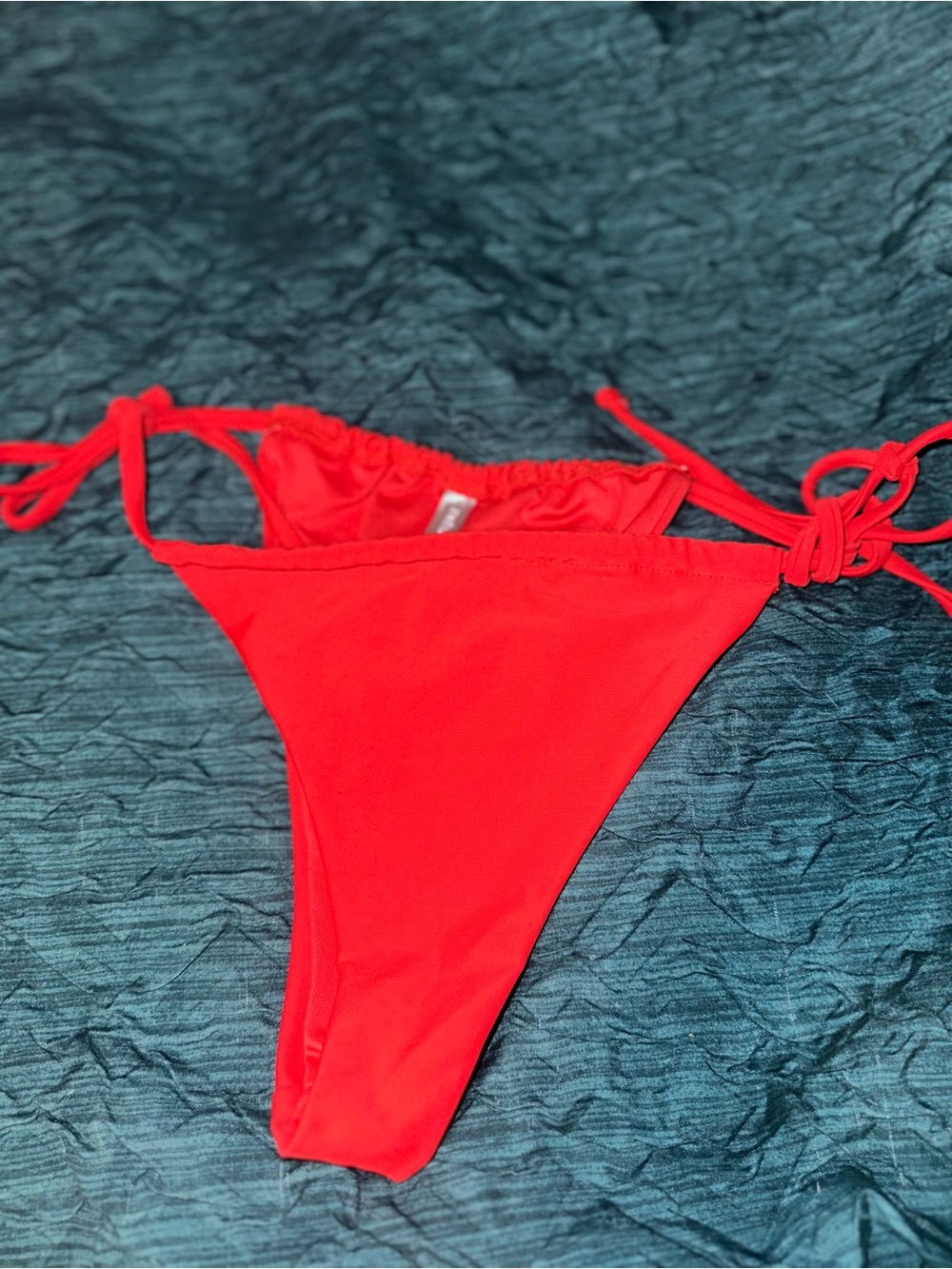 refuge Red Tie-Side Bikini Bottom